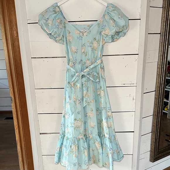 LoveShackFancy Dresses & Skirts - LoveShackFancy Estelle Puff Sleeve Floral Maxi Dress